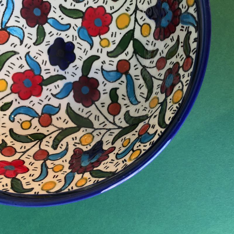 Keramikkskål, flerfarget 15 cm
