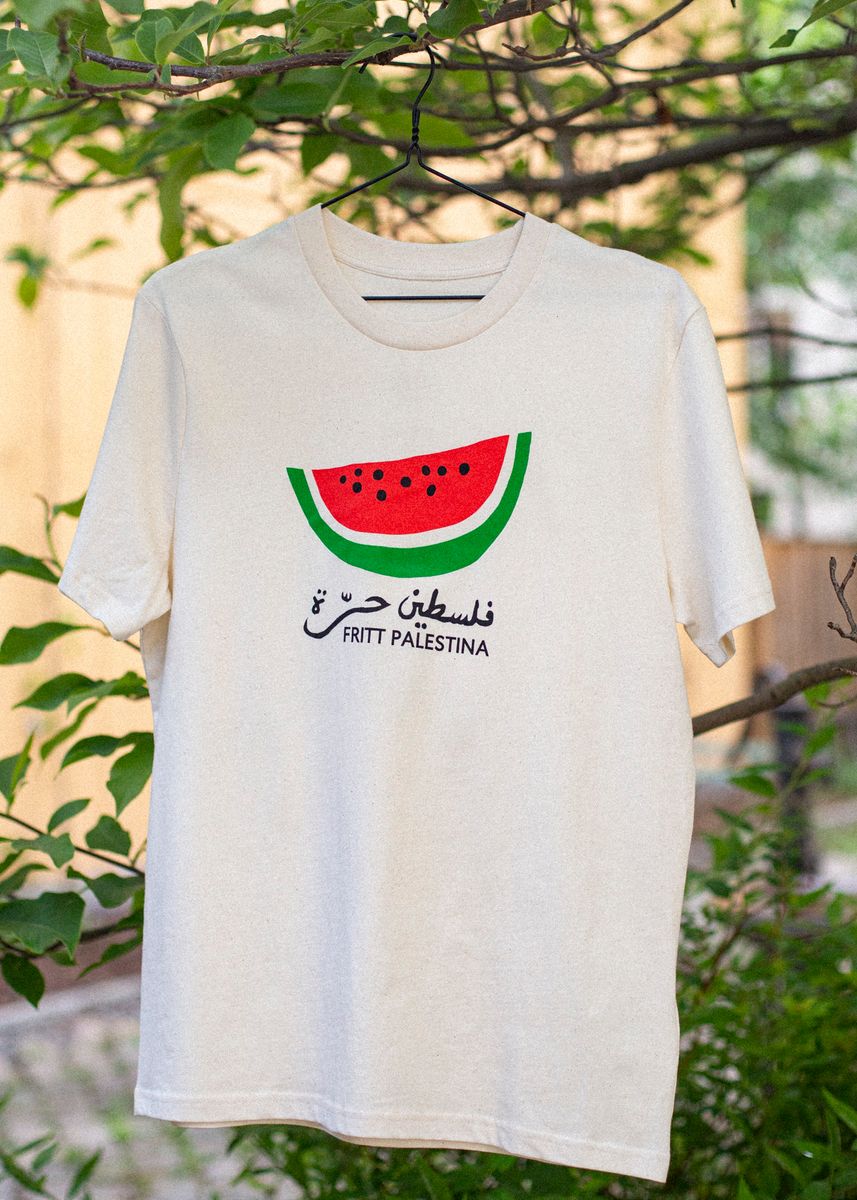 Silketrykket T-skjorte - vannmelon