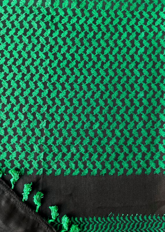 Stor keffiyeh, svart og grønn