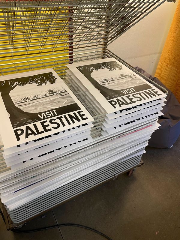Plakat - Visit Palestine, svart