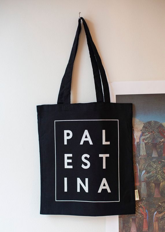 Handlenett - PALESTINA, svart
